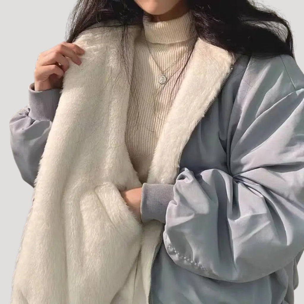 Damjacka med hög krage