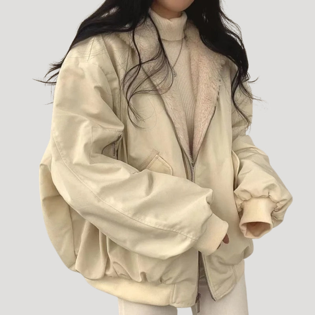 Damjacka med hög krage