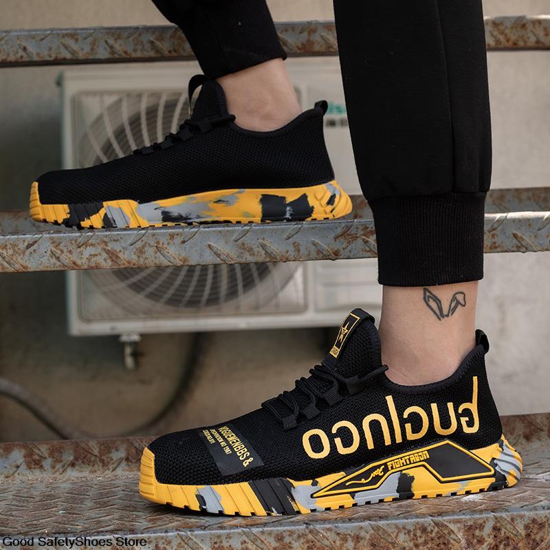 Herrsäkerhetsskor med ståltå