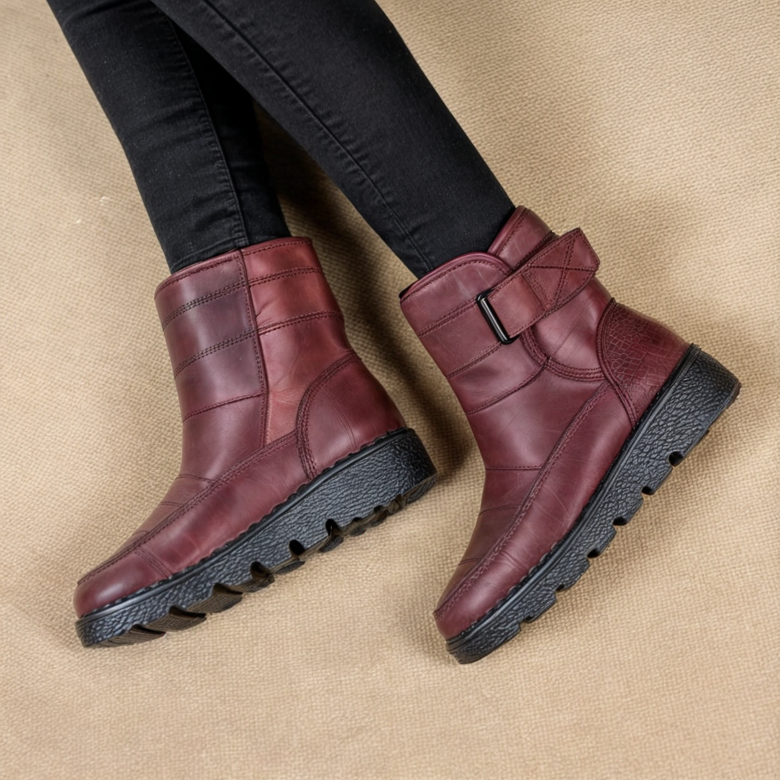 Damskor för snö | Plush-fodrad ankelpassform