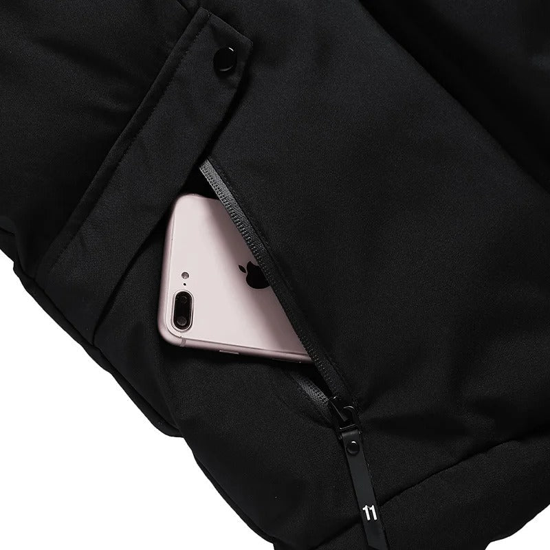 Vinterjacka med huva för män